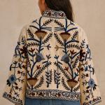 Suzani Indian Embroidery Jacket Boho Vintage Style Ethnic Festival Wear Handcrafted Outerwear